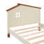 Ensemble de chambre à coucher 3 pièces avec lit plateforme simple avec table de chevet et commode, gris-107130635