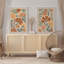 Botanical Charm Floral Designs In Earth Tones, art moderne, décoration murale, nature nordique, 2 pièces-98109666-98109663
