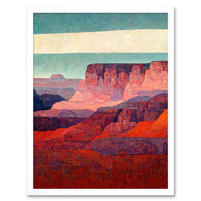 Modern Abstract Grand Canyon Style Arizona 1 Piece Wall Art