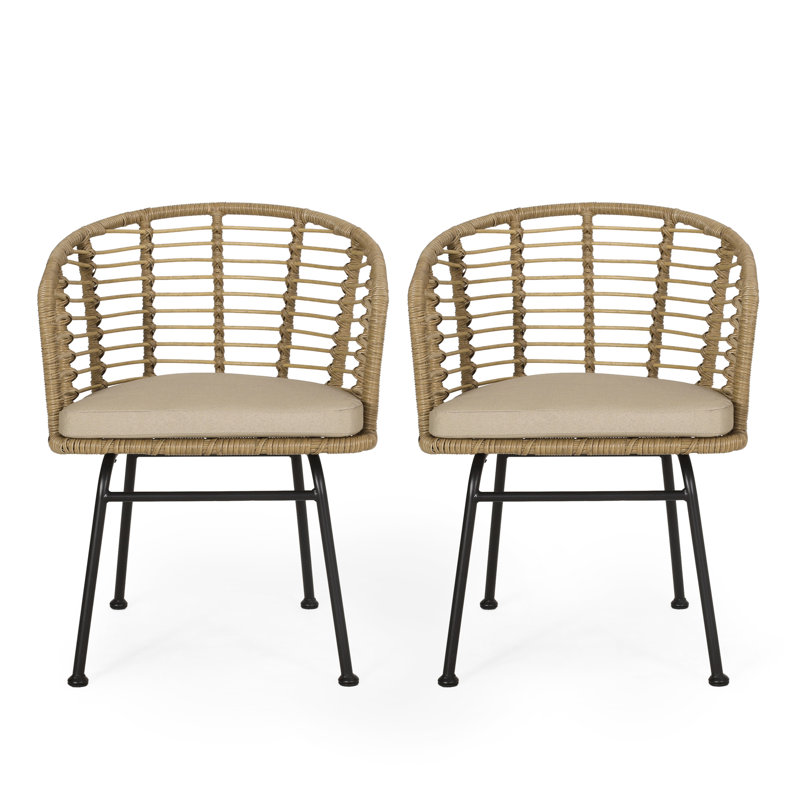Chaise pivotante d'extérieur, coussins d'eau, 22,26 P x 22,27 po 29,91 H, assemblage requis, structure en forme de baignoire brune et beige