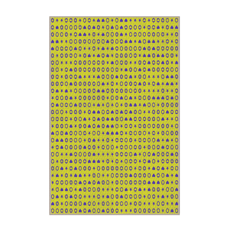 Tapis décoratif gris à motif géométrique Anqi, Rectangle 2 pi x 3 pi