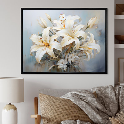«Lilies Blossoms in Bloom», reproduction sur toile
