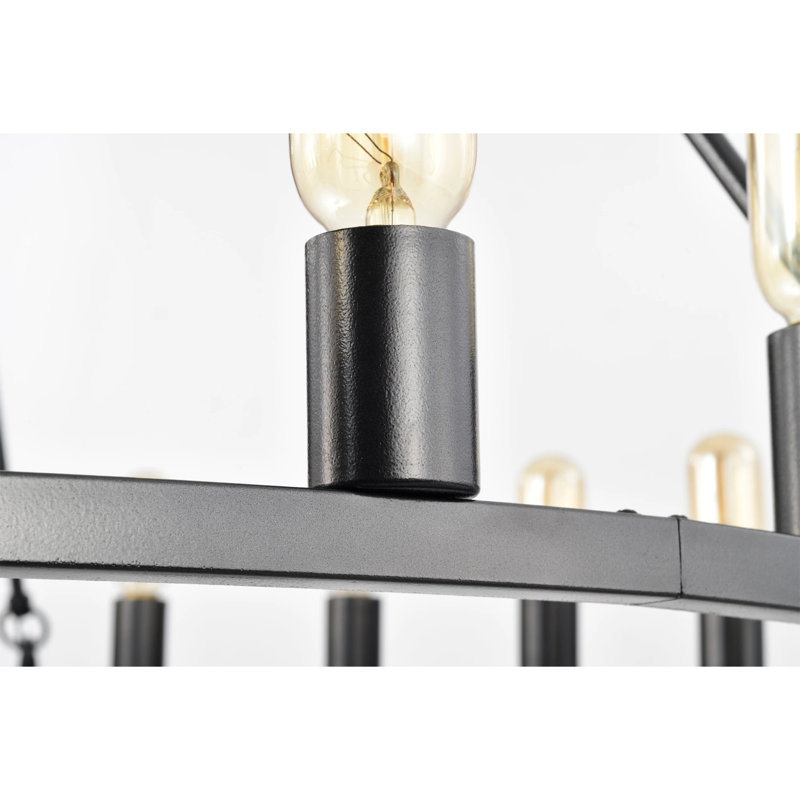 Lustre unique / remarquable à 24 lumières Hemple, Noir