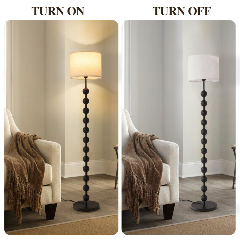 63'' Floor Lamp with Dimmable Bulb and Remote Control