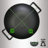 Nutrichef 14'' Non-Stick Cast Iron Wok with Lid