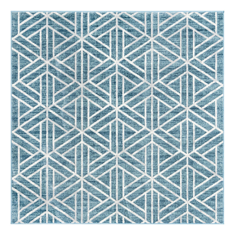 Nucla Geometric Indoor Rug, Square 7'