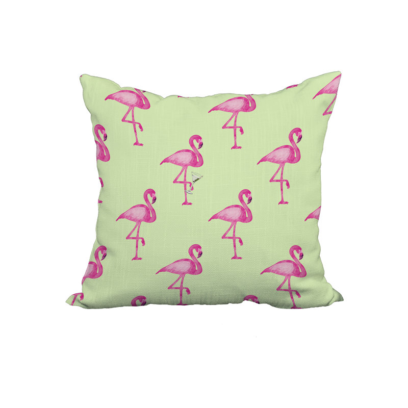 Housse et insert de coussin Flamingo Flamingo, 18 po x 18 po, Vert clair