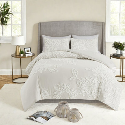 Cozy Cotton Chenille Bedding Set, Farmhouse Style, Full/queen