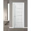 Porte blanche standard en verre givré Quadro avec trousse de quincaillerie d'installation-50038710
