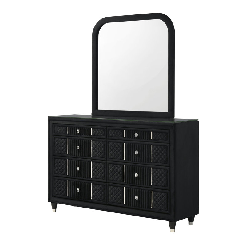 Plateau de commode noir Armany (miroir seulement)