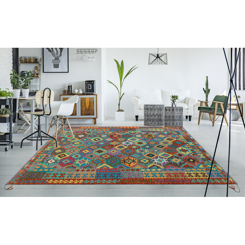 Flatweave Orik Turquoise Rug