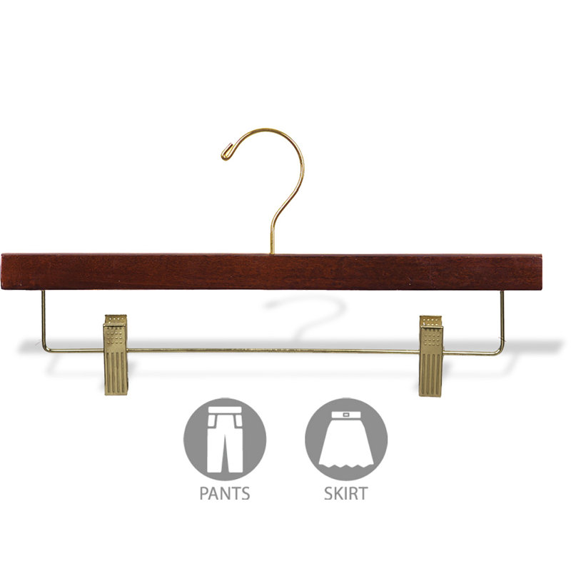 Cintre pour pantalons Winon, Noyer / Laiton