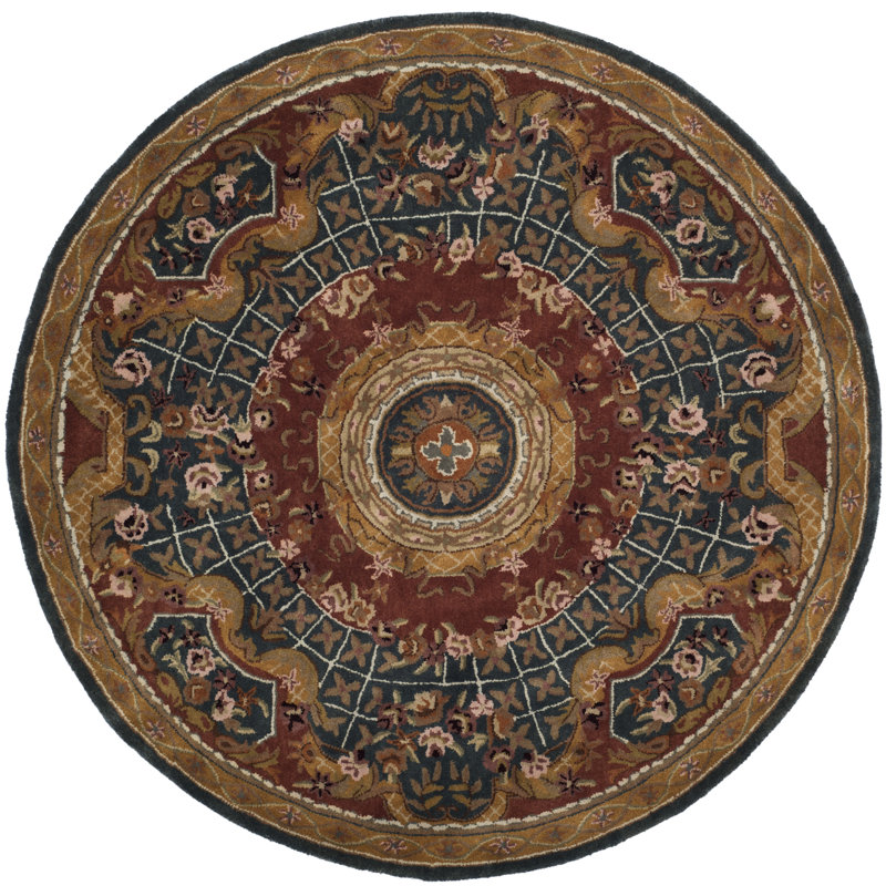 Alva Hand Tufted Wool Oriental Rug, Round 6'