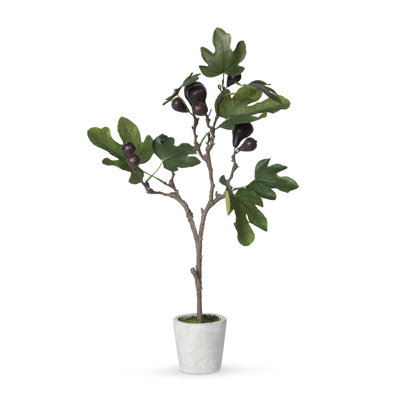 Faux Fiddle Leaf Fig Topiary in Pot