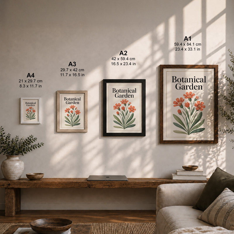 Garden Botanical - Framed Print, Unframed, A3 - 42.0 x 29.7 cm