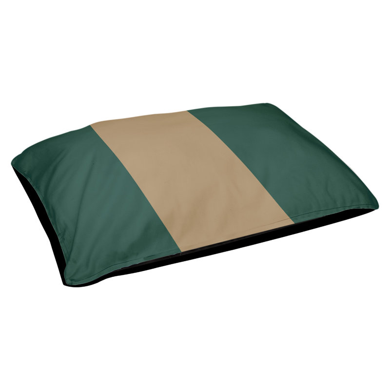 Coussin d'extérieur pour chien Florida Tribe, Moyen (l 28 po x P 18 po x H 6 po), Green/Gold/Green