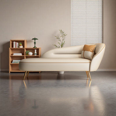 Chaise longue en similicuir Modern Simplicity