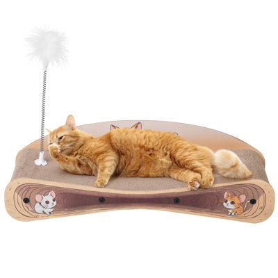 2-in-1 Cardboard Cat Scratcher Lounge