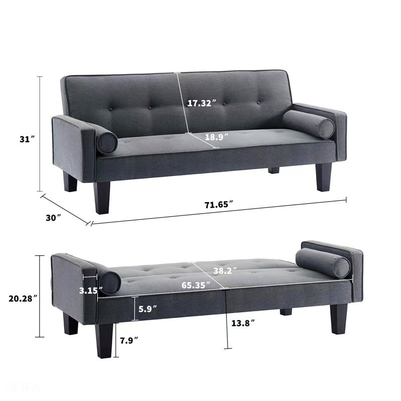 Blassingame 71.67'' Upholstered Convertible Sofa