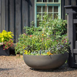 Orinoco Double Walled Plastic Planter Bowl for Indoor/Outdoor