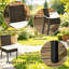 Chaises de cuisine d'extérieur, chaises de salle à manger d'extérieur en rotin, chaises de jardin (chaises 4 pièces)