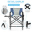 31In Iron Pipe Folding Director Chair With Built-In Cup Holder, Side Table, Storage Pocket-386231906