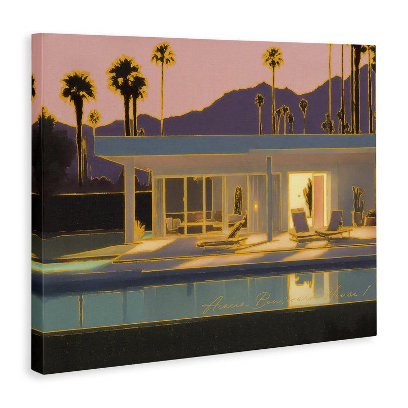 «Sunset Glow Summer Pool» par Noah Bay, H 24 po x l 30 po