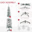 Arbre de Noël artificiel enneigé 6 pi avec branches réalistes et 395 pointes, assemblage et rangement faciles