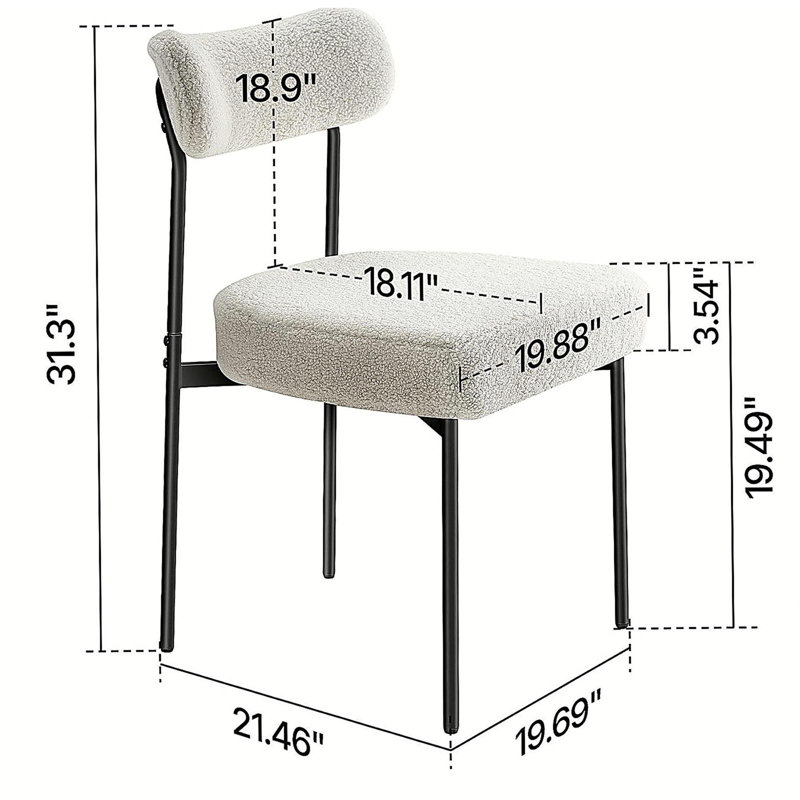 Ensemble de 4 chaises de salle à manger Boucle