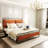 Upholstered Metal Canopy Bed-862300150-856990019
