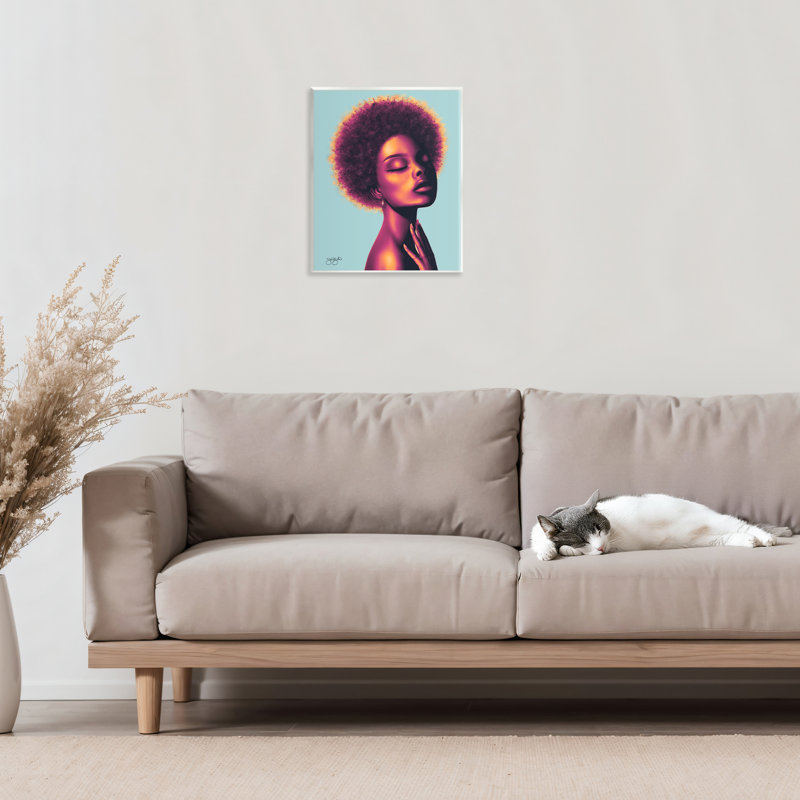 Blue Maya Portrait Wall Plaque, design by Sierra Siler