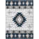 Giselly Southwestern Machine Woven Polypropylene Area Rug in Navy/Ivory