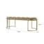 Velvet Tufted End of Bed Bench, Modern Accent Bench for Living & Bedroom with Iron Metal Legs