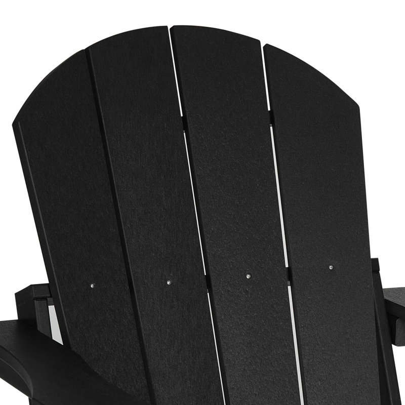 Chaise Adirondack pliante Vinnie, Noir