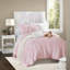 Ensembles de literie rose champêtre français, ensemble d'édredon simple TG en microfibre
