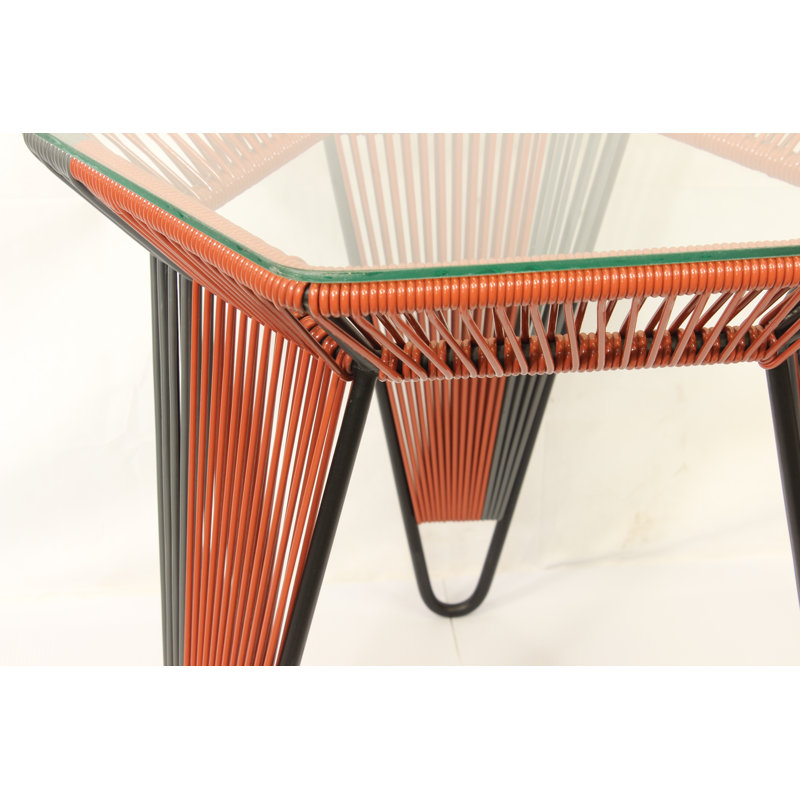Table de père Noël Mesa | Table d'appoint intérieure / extérieure Acapulco, Rouge / Gris