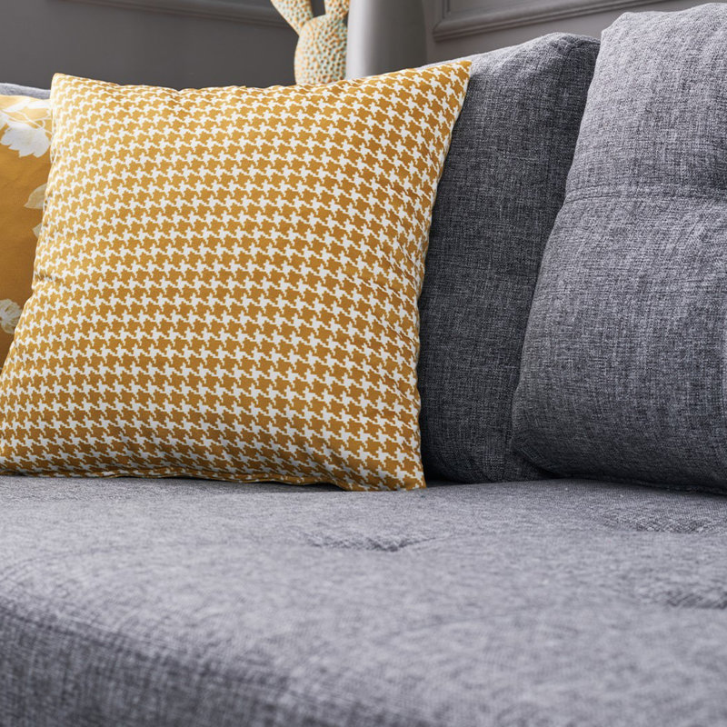 Canapé-lit large de 110,2 po Harjeevan, 100% polyester gris, Orienté à droite
