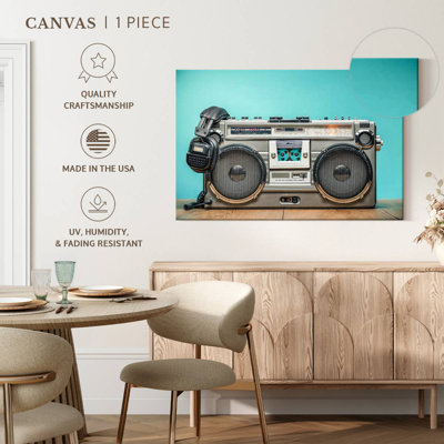 Abarca Vintage Boombox And Headphones
