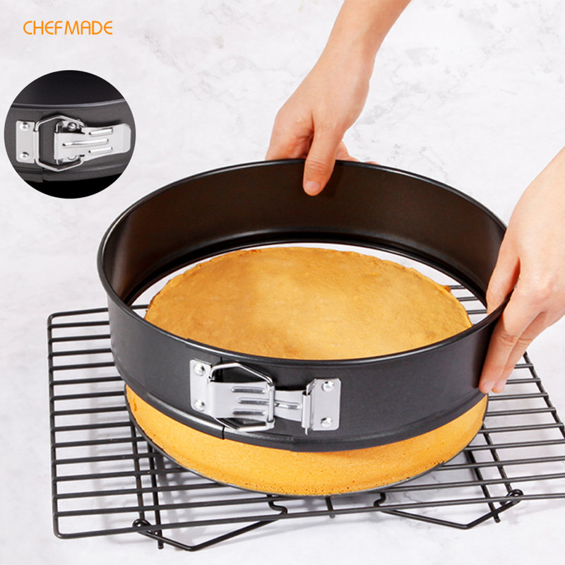 Moule à gâteau anti-fuites à motif de moule à gâteau rond antiadhésif (noir) de 10 po Chefmade