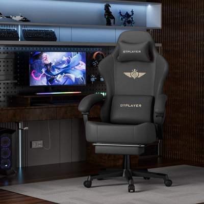 Metro Lane Adjustable Reclining Ergonomic Faux Leather Swiveling PC & Racing Game Chair