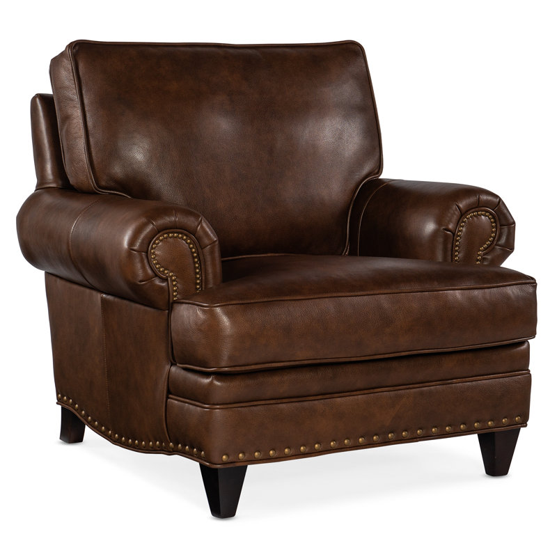 Carrado Armchair, Alpine Cloudy Genuine Leather