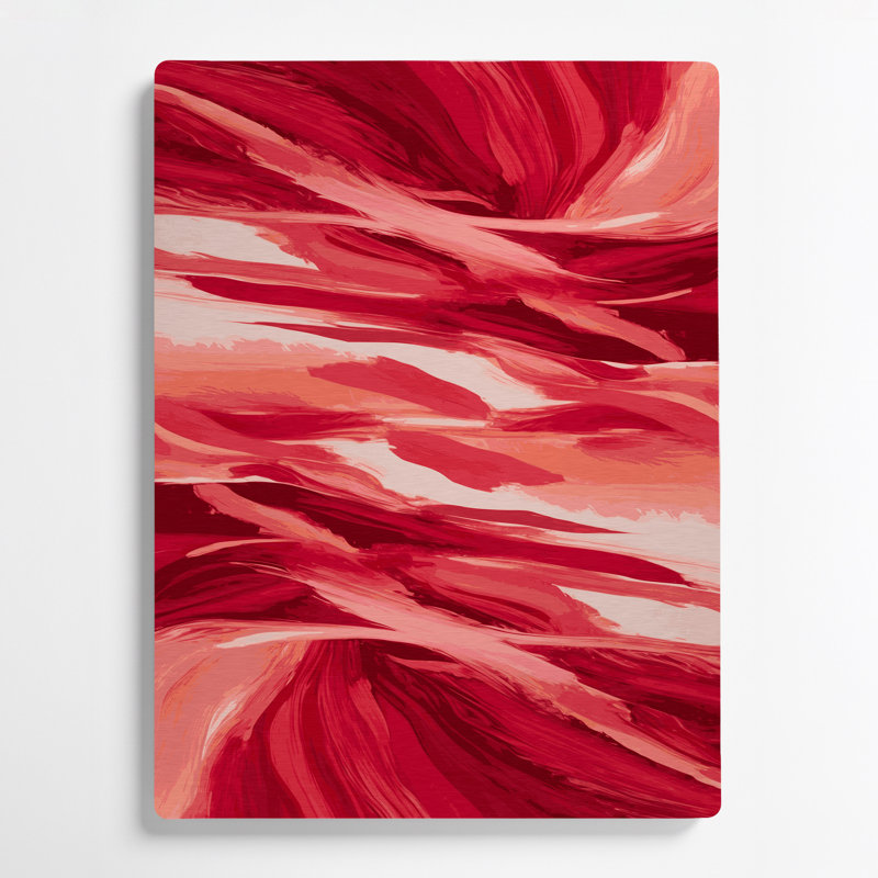 «Abstract Landscape 12», art mural en métal rouge, H 12 po x l 18 po