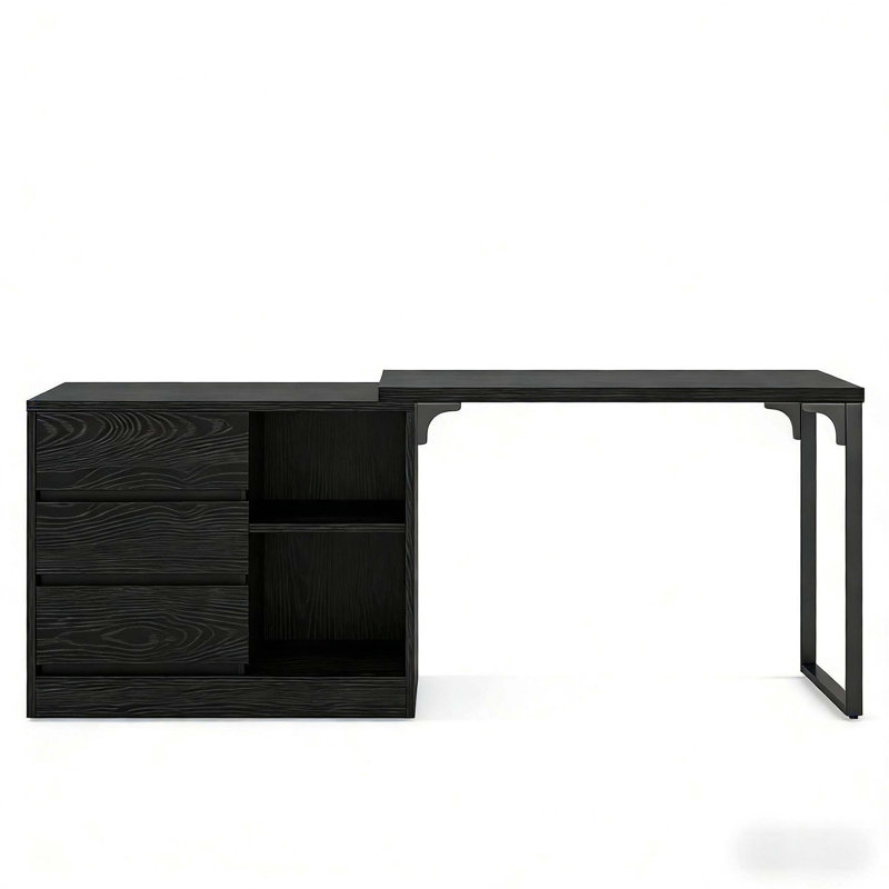 Bureau de coin réversible de conception, bureau d'ordinateur de bureau en L flexible