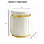 Round Accent Stool Stainless Steel Gold Trim Velvet Fabric