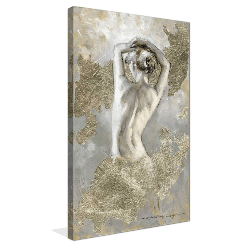 «Intime II», reproduction de peinture acrylique, H 30 po x l 18 po x P 1 po, Toile tendue