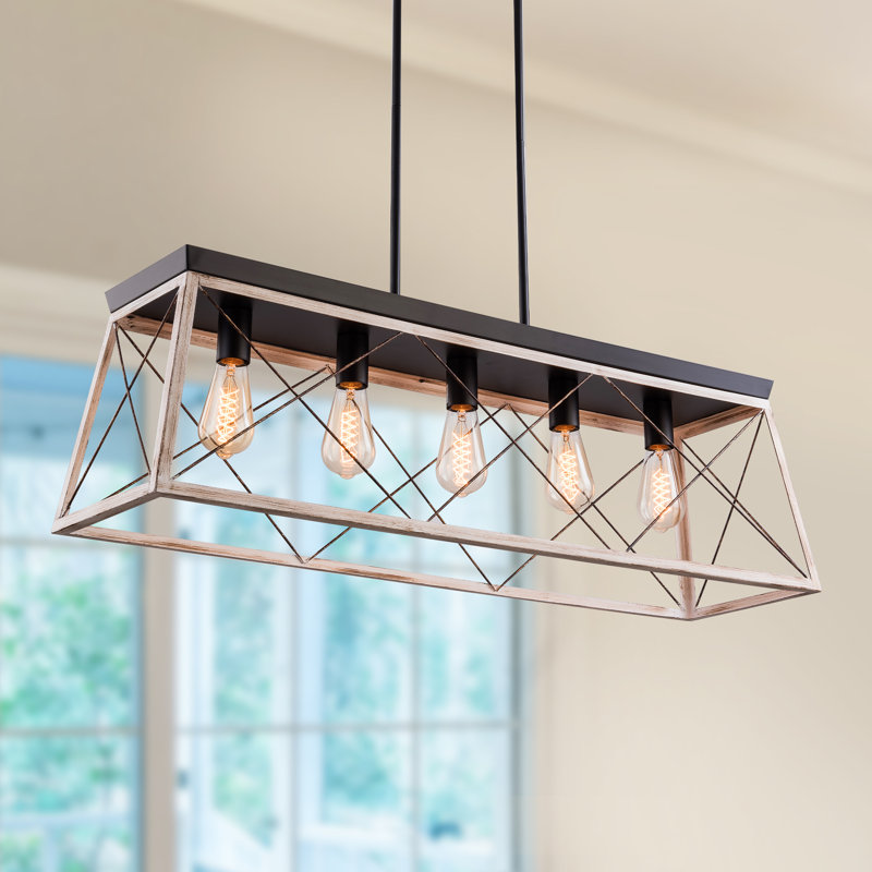 5 - Light Matte Black Square/Rectangle Pendant