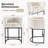 Modern Barrel Counter Stools with Backrest and Arms, Linen Fabric Upholstered Accent Barstools for Kitchen Island,Support 450 LBS-1090514054