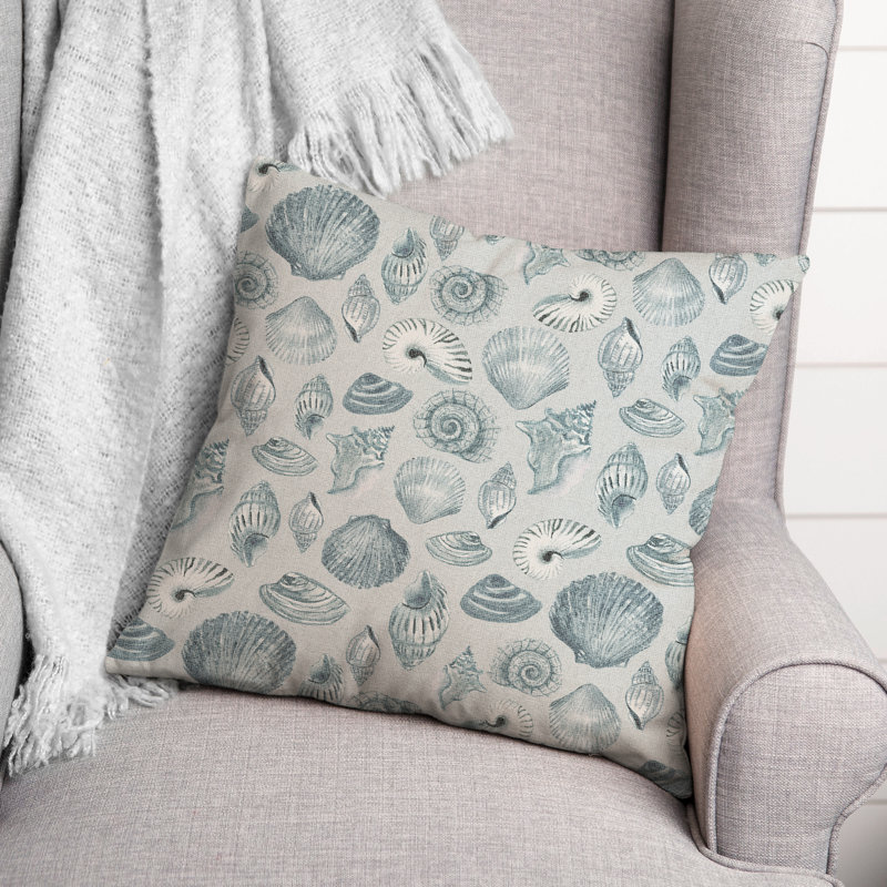 Polyester/Polyester Blend Throw Square Pillow Cover & Insert, Blue/Gray