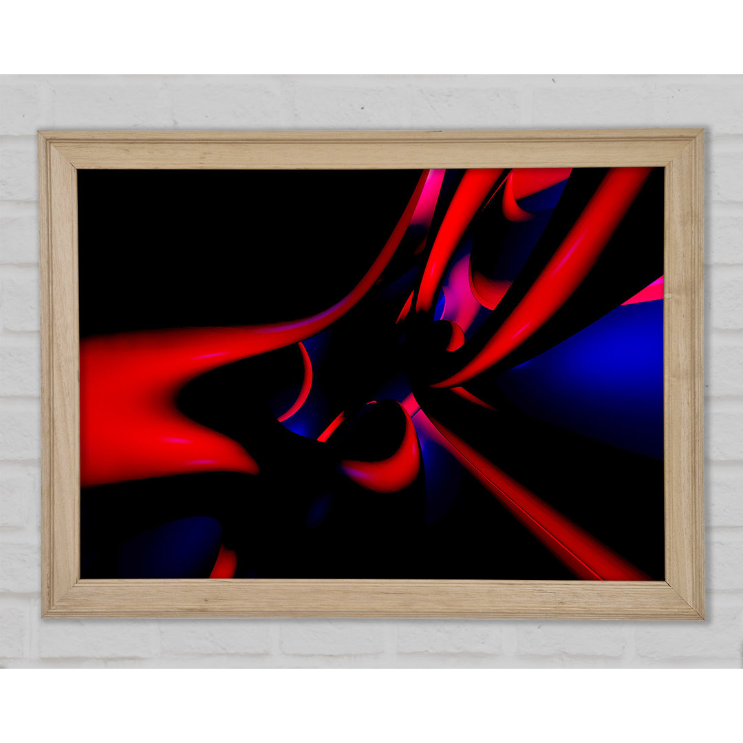 Gerahmtes Wandbild Red Tubular