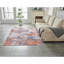 Tapis gris et rouille à motif abstrait lavable à la machine-1169951415